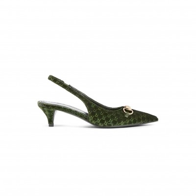 GUCCI WOMEN'S SLINGBACK PUMP WITH HORSEBIT 835978